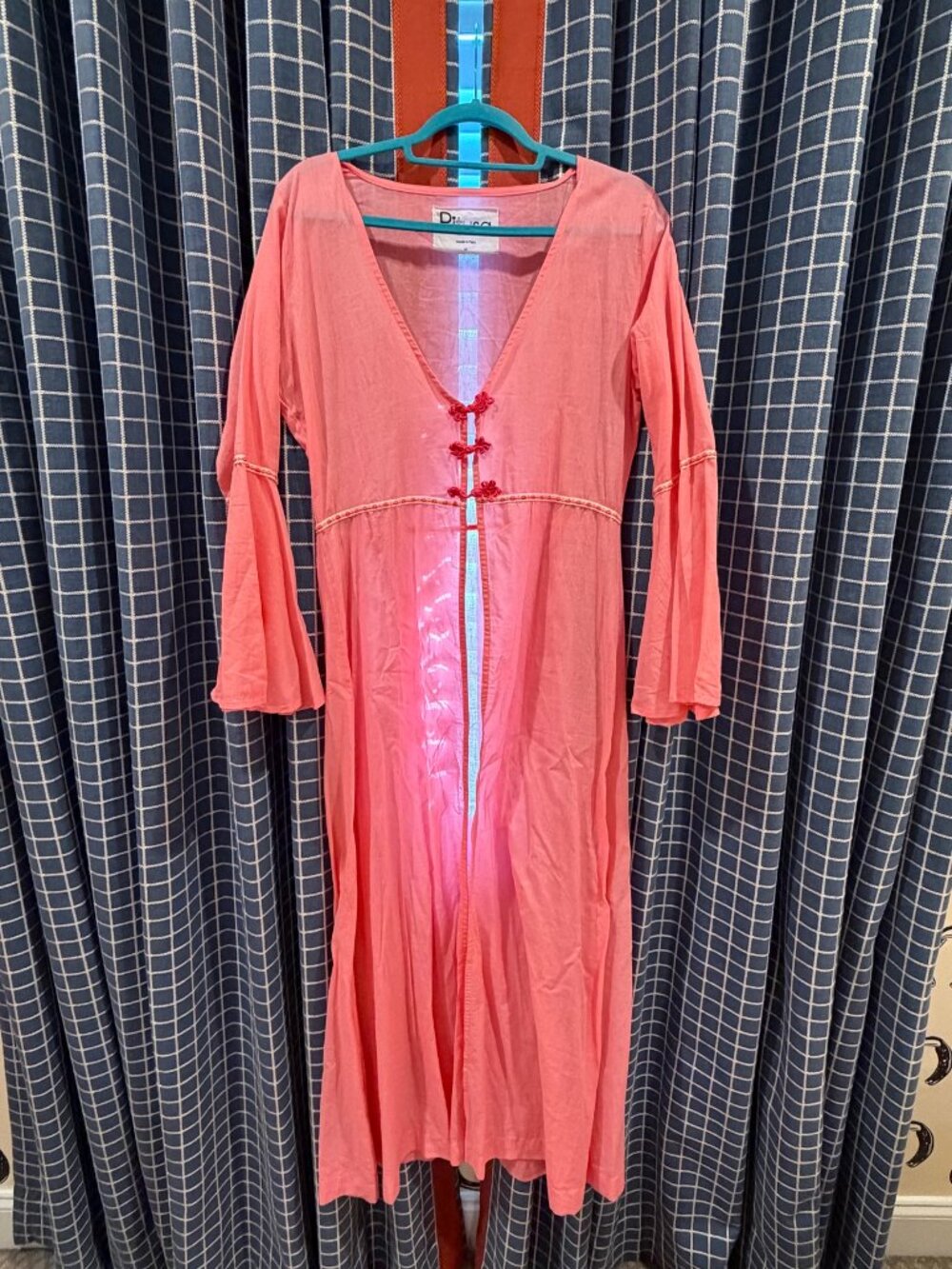Pitusa Pink Long Sleeve Beach Cover Up Size M